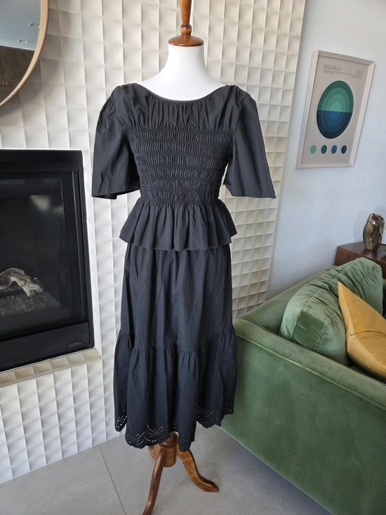 Rails Dresses & Skirts - Rails Rosie Peplum Smocked Top Medium + Rails Rhea Tiered Eyelet Skirt Large
